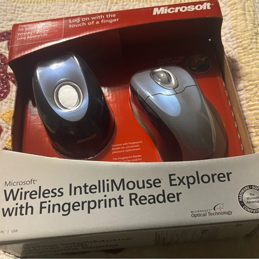 Microsoft Wireless IntelliMouse Explorer With Fingerprint Reader NEW BOX